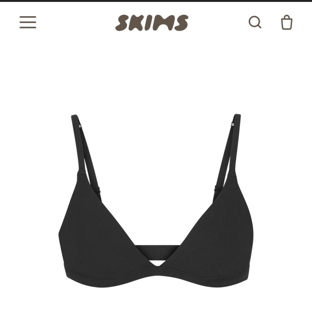 SKIMS COTTON JERSEY TRIANGLE BRALETTE